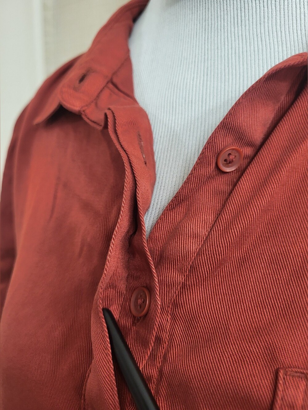 GAP Tencil Dress Pockets Chili Oil Red Women's Size Large Comfy Lounge Relax New - Picture 5 of 12